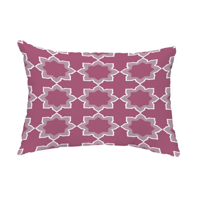 Bohemian Geometric Outdoor Reversible Throw Pillow