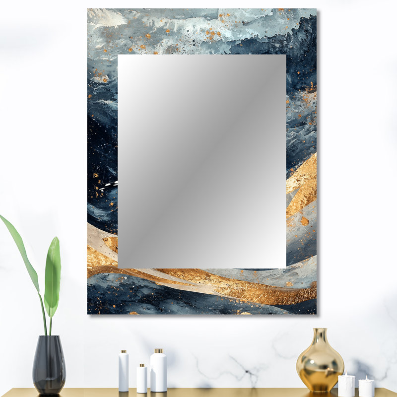 Coastal Seagull The Watchful Gull II - miroir mural Seagull, miroir décoratif blanc, impression d'art en métal, 40 po x 30 po