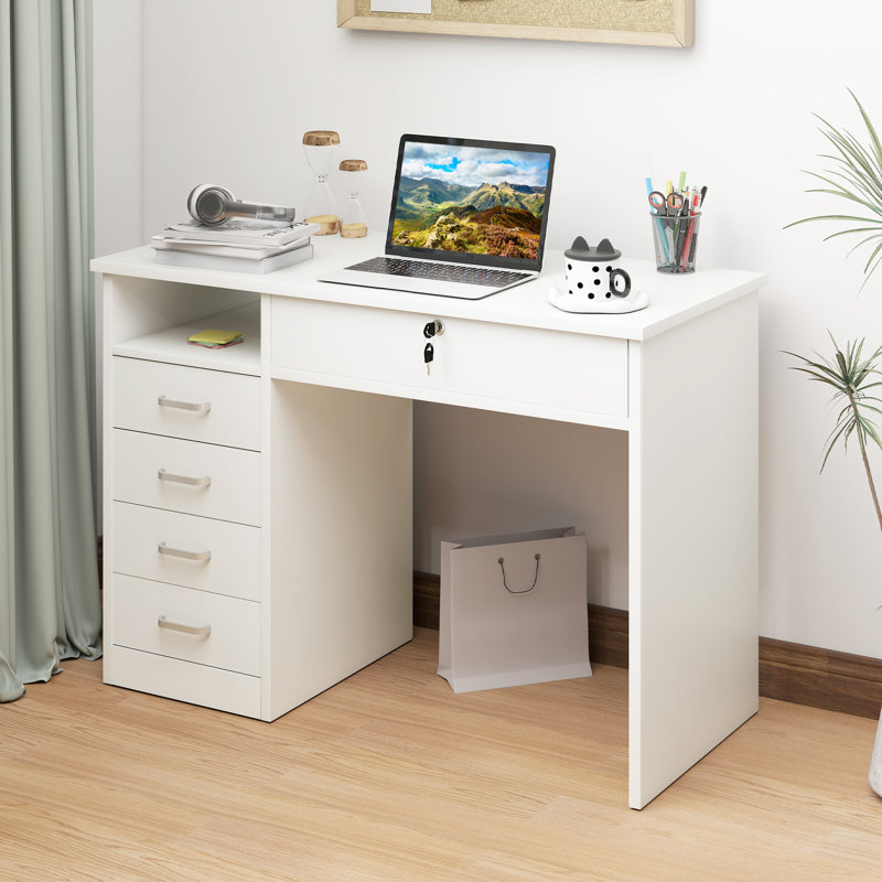 Hadewig Computer Desk, White