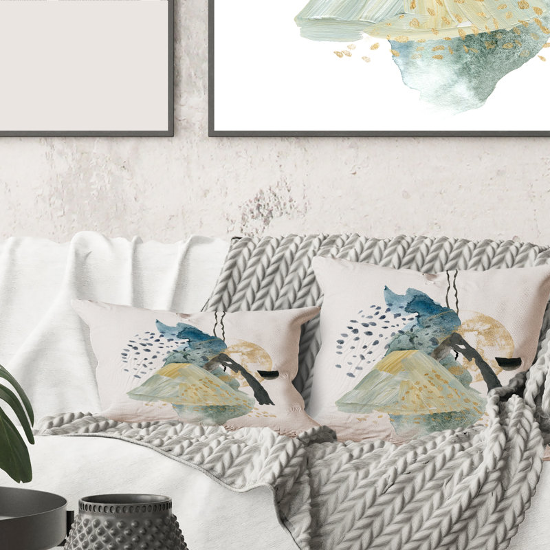 Housse de coussin rectangulaire avec insert Gouache of Landscape