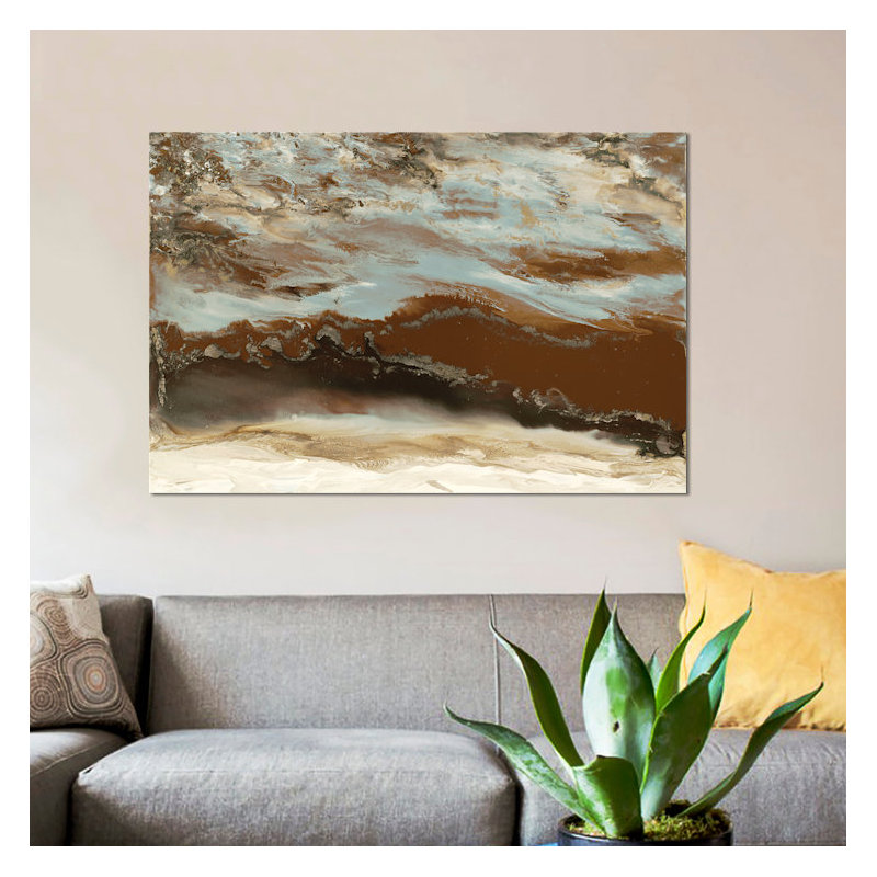« cuivre river », impression sur toile, H 18 po x l 26 po x P 1,5 po, Toile avec cadre noir