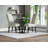 Elegant Black 30 Inch Modern Pedestal Dining Table with Marble Top-1493110788