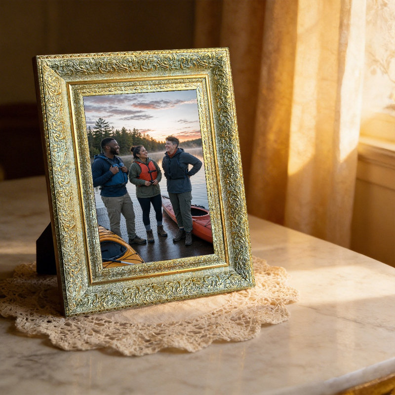 Cadre photo 11 pièces x 11 po 11 pièces de style Heritage, Antique Gold, 3, 11" W x 14" H