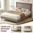 Wooden platform bed with upholstered base-2029263069-2029263067