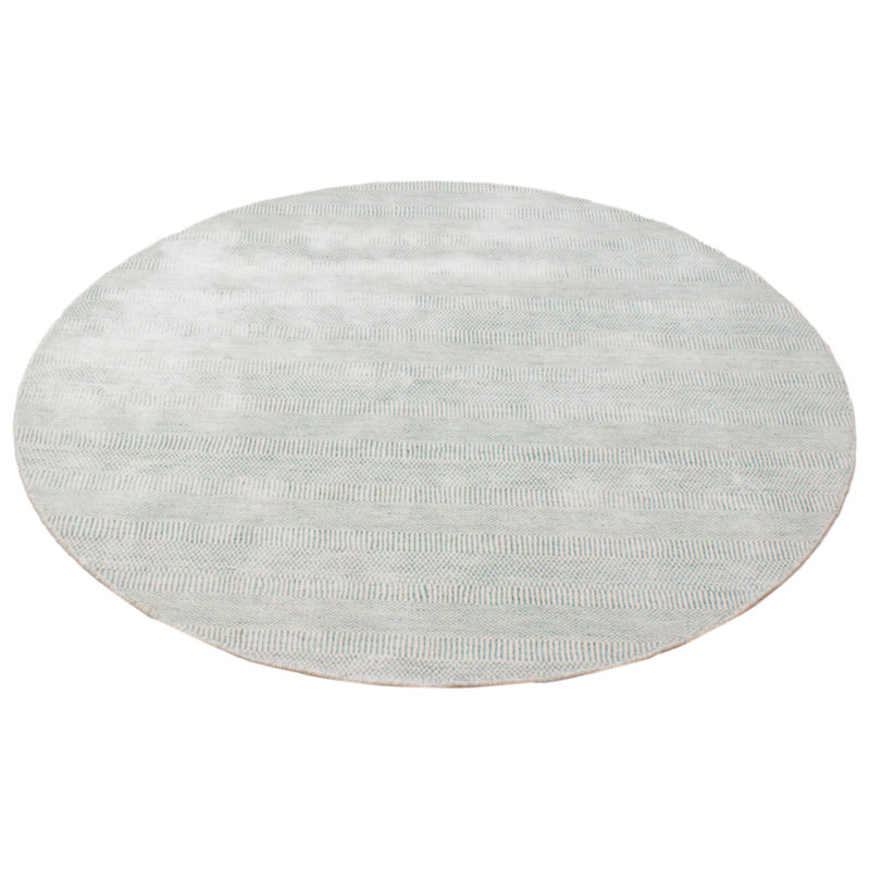 Tapis unique en laine bleu clair 6 pi One-of-a-Kind