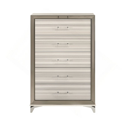 Commode verticale chic à 5 tiroirs