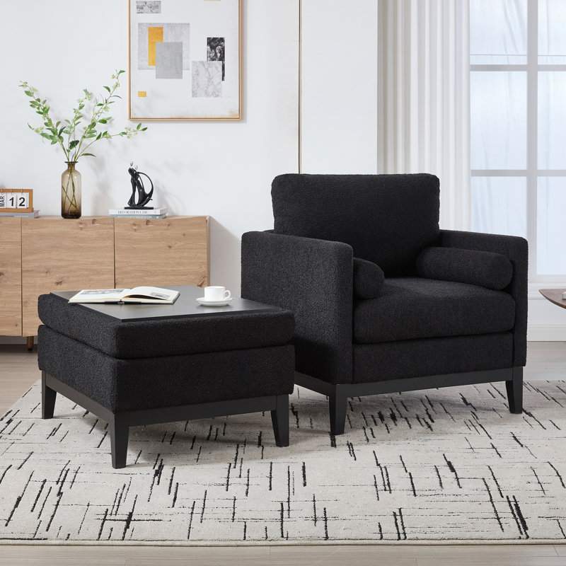 Fauteuil d'appoint 35,5 po, Noir