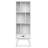 Draper 64"H Solid Wood Mid-Century Modern Bookshelf with Adjustable Shelves and Angled Legs-5995132