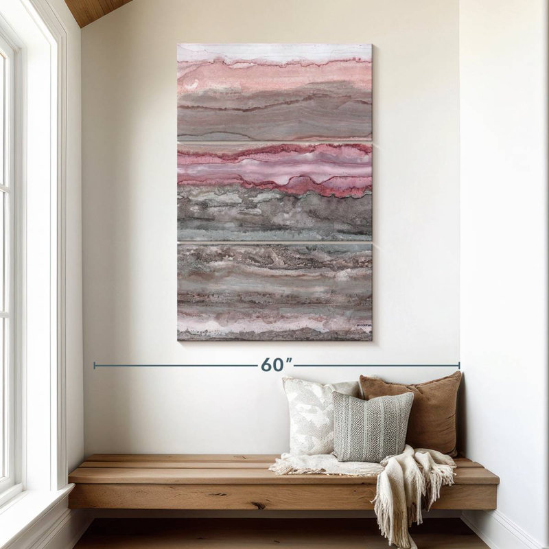 Avery Rose Quartz Quarry, 50" H x 32" W