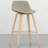 2 Bar Height Stool - Natural Veneer And Foam Padding Seat Counter/bar Stools (2) Mid-century Style Wood Frame Back