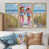 Toile avec cadre flottant or