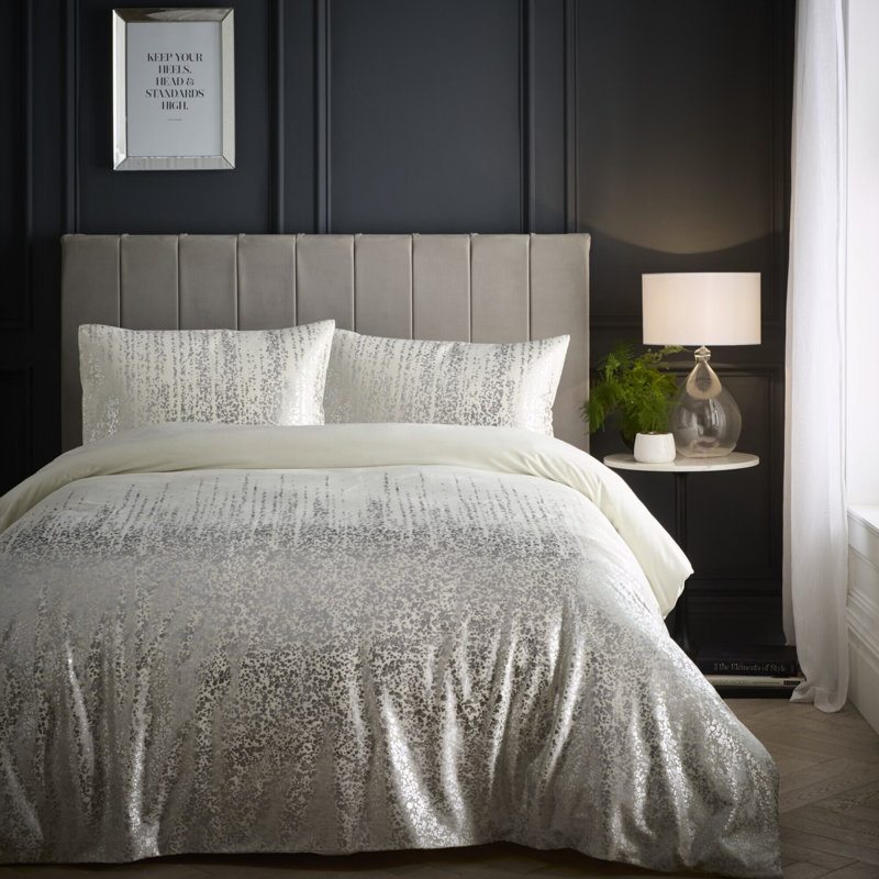 MARSEILLES Cotton Blend Abstract Duvet Cover Set with Pillowcases Included, Kingsize Duvet Cover  + 2 Standard Pillowcases