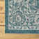 Haupt Vine and Border Textured Weave Teal/Gray Indoor/Outdoor Rug