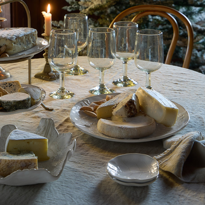 Silvina Handmade Stoneware Appetizer Plate, Fennel White