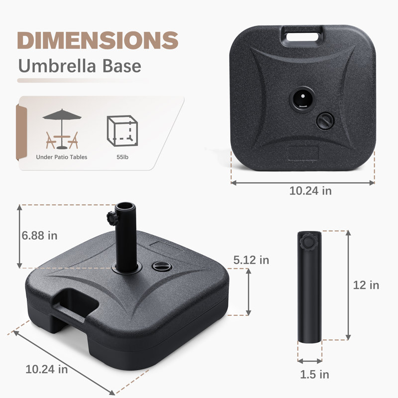  Base de parasol autoportante 80 lb