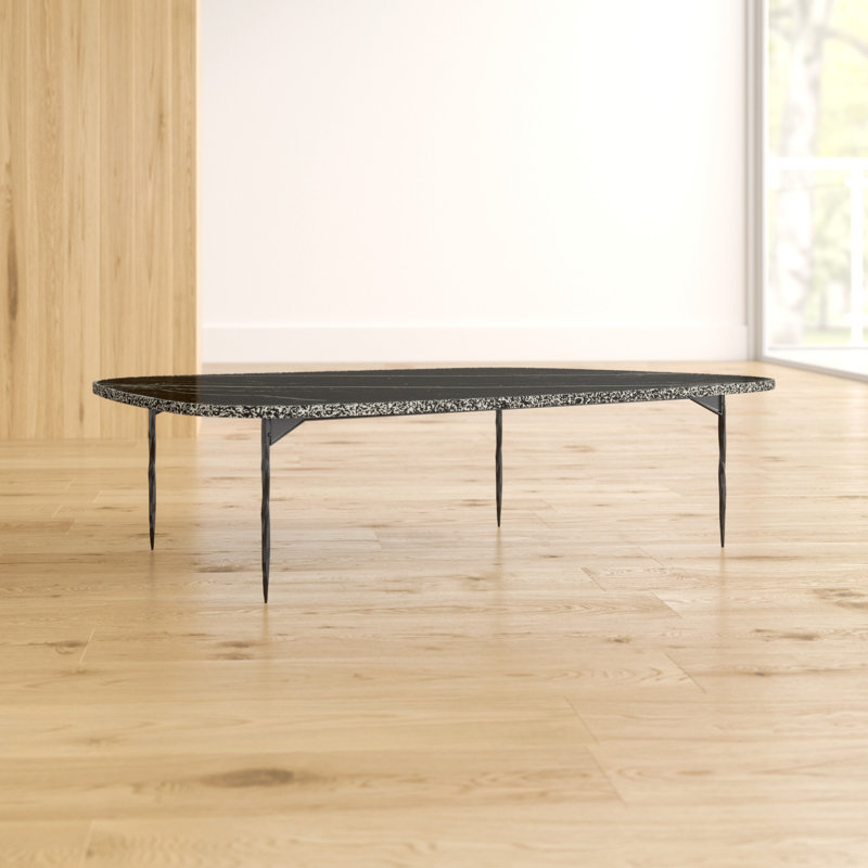 Table basse avec rangement , Marbre noir