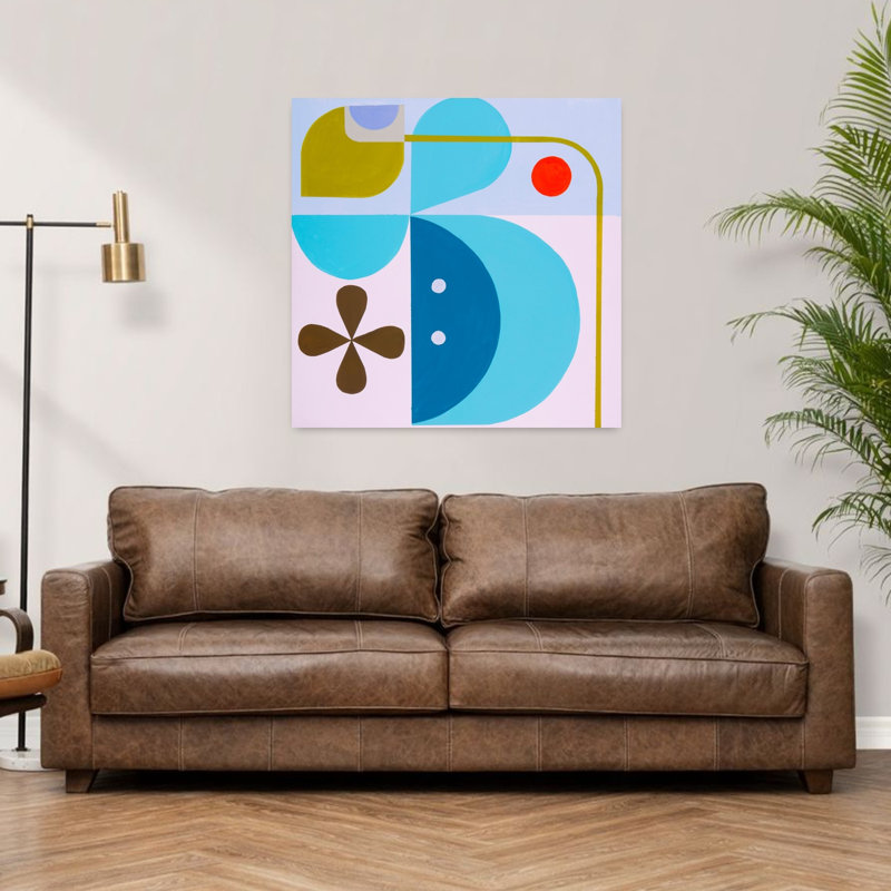 Courir vers le soleil 11, art moderne abstrait contemporain, H 36 po x l 36 po