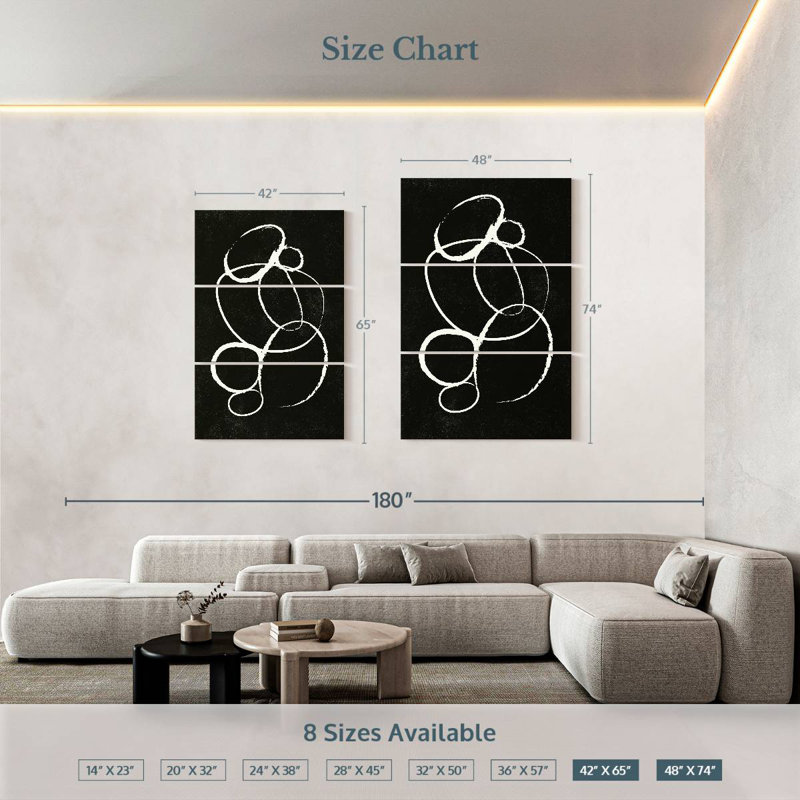 Abstract Linked II, 74" H x 48" W
