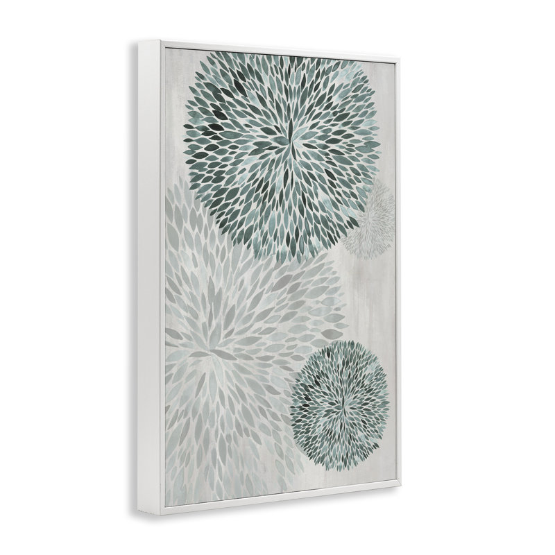 Giclées circulaires à feuilles circulaires, conception par Hannah Dawson, H 30 po x l 20 po