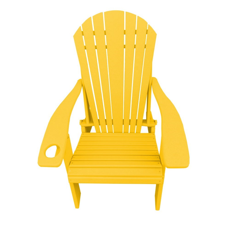 Dermando Foldable Outdoor Adirondack Chair, Lemon Yellow