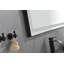 Miroir de salle de bain DEL 96 x 48 pouces, aluminium et verre, 1 pièce, miroir mural, noir mat, antibuée, mémoire, 3 couleurs, intensité variable en continu