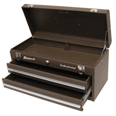 Homak BW00202200 20 inch 2 Drawer Friction Toolbox, Brown