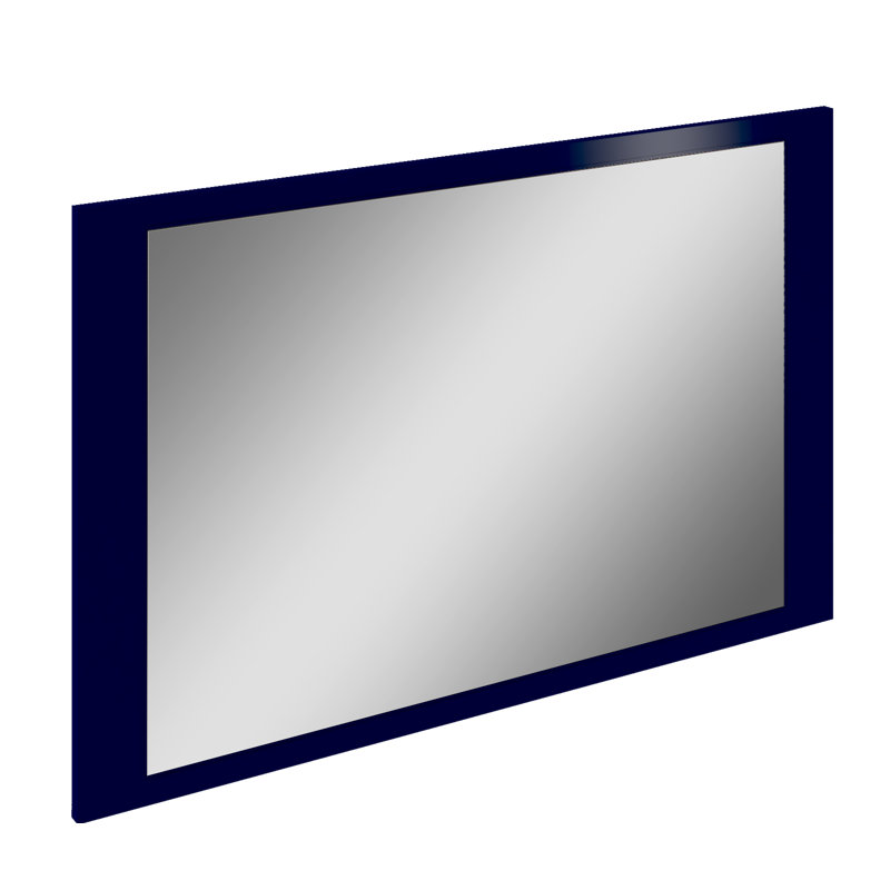 Trevino Glass Flat Wall Mirror, 70cm H x 110cm W, Night Blue