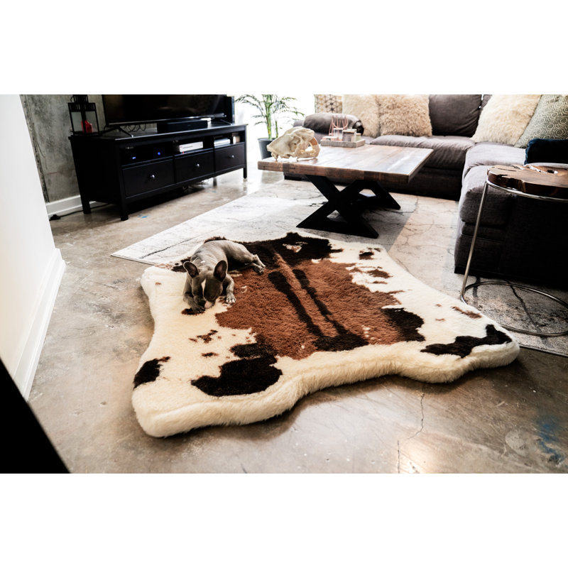  Tapis classique Puprug, Original (l 55 po x P 50 po x H 2 po), Cuir de vache brun