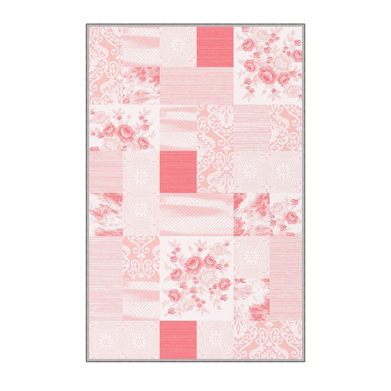 Stylish Hall Carpet 2.6 x 4.9 Feet, 100% Polyester with 8 mm Pile Height | Antibacterial, Non-Slip PVC Felt Dot Underside | Machine Washable, 3D Digital Printing | Perfect for Home Entryways & Living Spaces