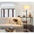 Caden 62 in. Mid-Century Modern Extendable LED Floor Lamp with Fabric Drum Shade
