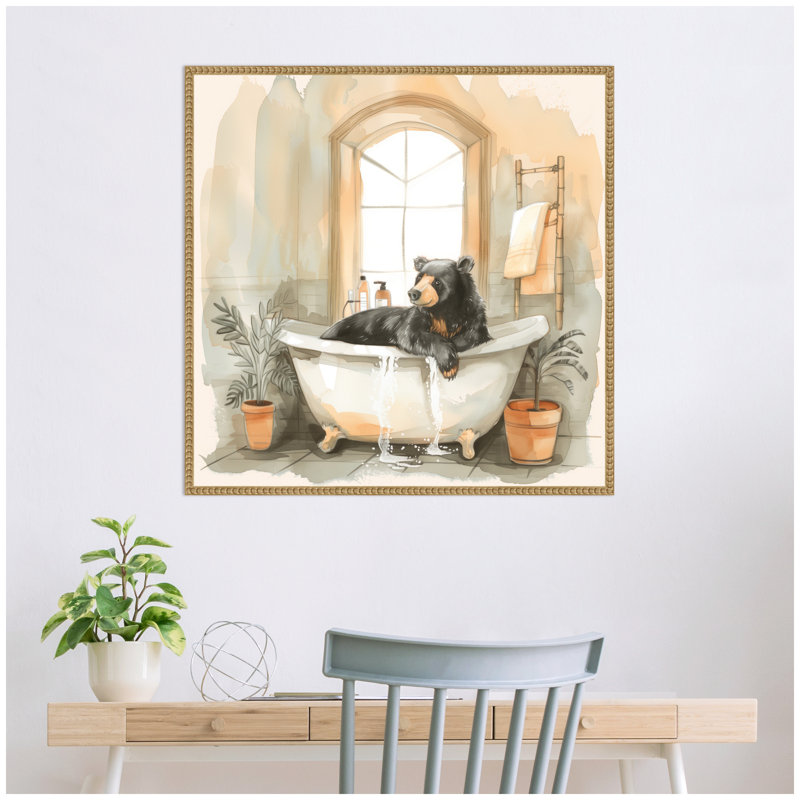 Sylvie Drumheller Framed Canvas by The Creative Bunch Studio, Tan