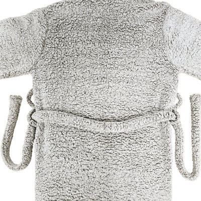 Fleece Gender Neutral Mid-Calf Bathrobe with Pockets