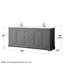 Ensemble de meuble-lavabo double 80 po Avery-51712115-80203489-115283372