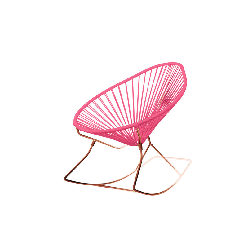 Chaise berçante intérieure / extérieure Acapulco, Rose / cuivre