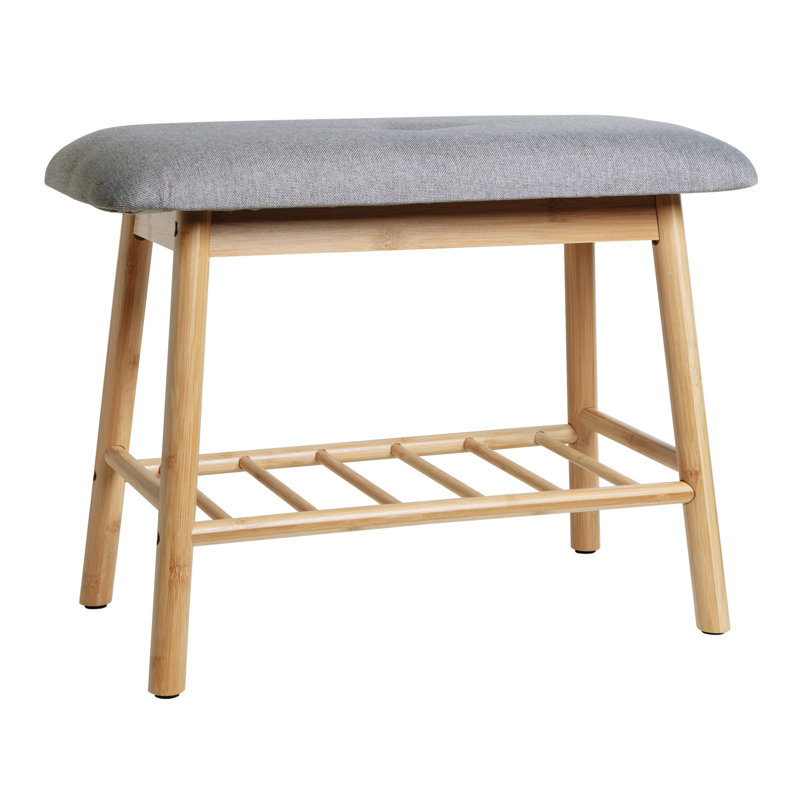 Oudia Upholstered Wood Entryway Shoe Storage Bench