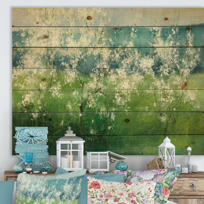 Green Mountain Spring - reproduction de chalet sur bois de pin naturel