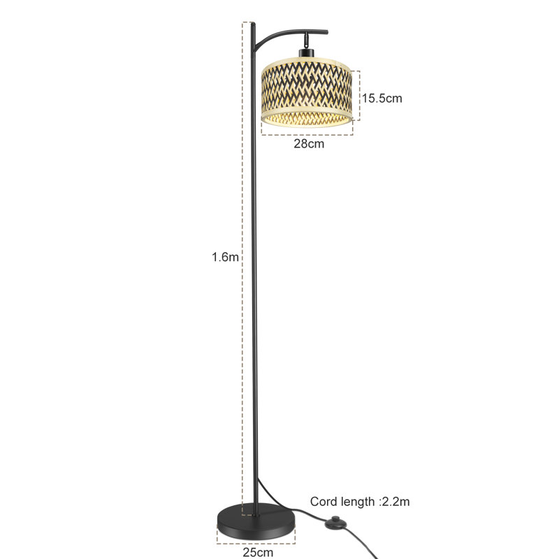 Allveta 160cm Matte Task Floor Lamp