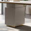 Bureau rectangulaire en pierre frittée + bois manufacturé + acier inoxydable avec 3 tiroirs-108466929-108466928