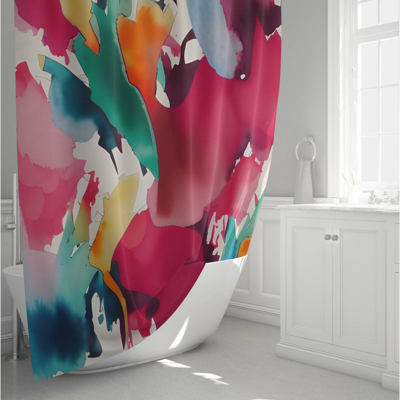 Cotney Abstract Shower Curtain, 83" H x 70" W