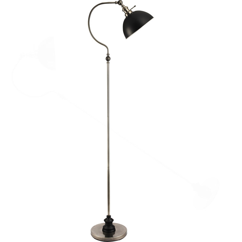 SATIN NICKLE GOOD NECK FLOOR LAMP