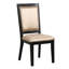De 2 chaises d'appoint contemporaines avec accents dorés, dossier unique, bois d'ingénierie, aspect de chambre à coucher, garniture de chaise de 2 pièces de largeur 2 pièces, dossier et élément de captation massif, 46,5 lb