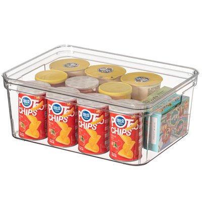  Contenant de rangement transparent avec couvercle pour garde-manger et réfrigérateur
