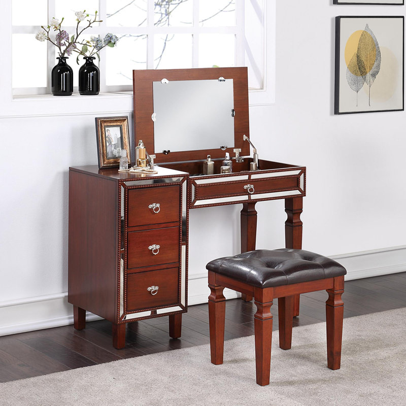 Ensemble coiffeuse Traditional, Cerisier
