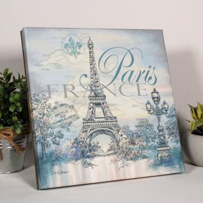 Paris Pizazz Print with Dazzling Crystals