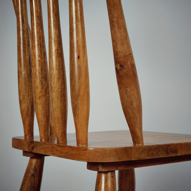 Upholstered Dining Chair, Medium Wood