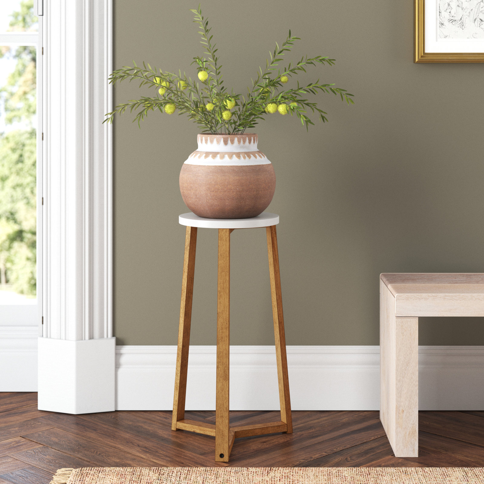 Toh Solid Wood Plant Stand