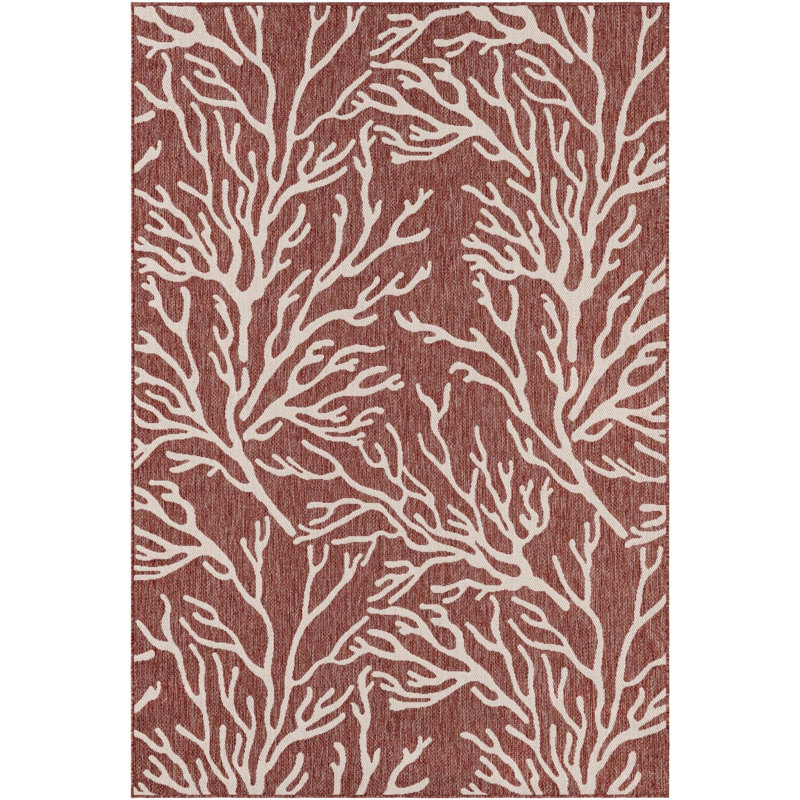 Contemporary Outdoor Ayton Area Rug Rust Red Colour, Rectangle 6'1" x 9'