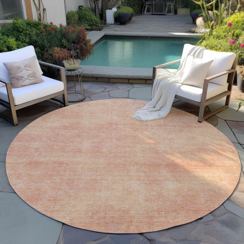 Machine Washable Indoor/Outdoor Chayden ACN1018, Round 8'