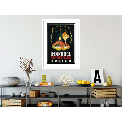 Hotel St. Gotthard Zurich Poster by Otto Baumberger -Framed Giclee Print