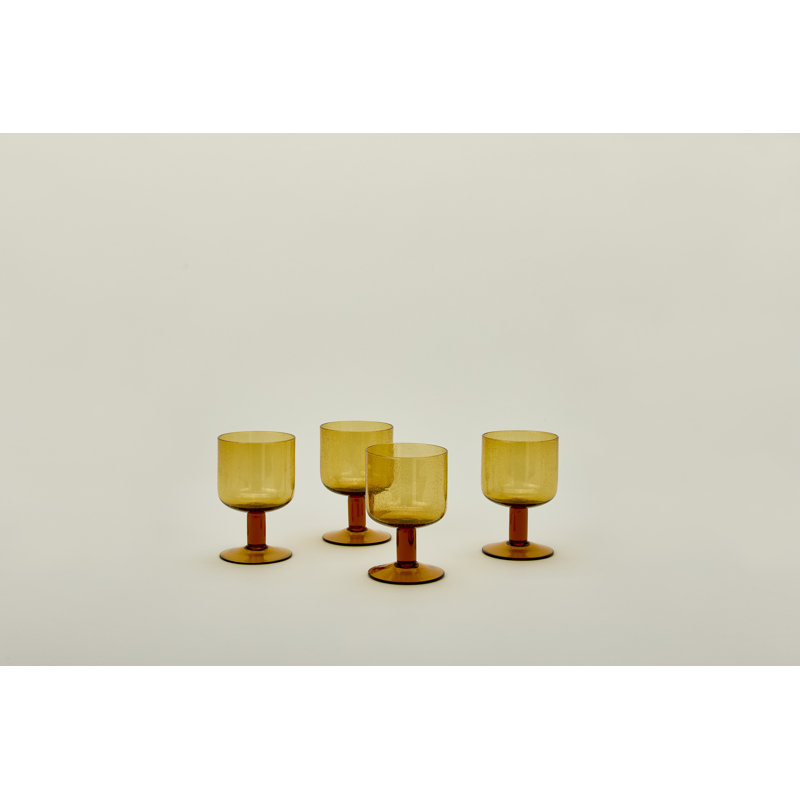 Simple Wine Glass, Amber